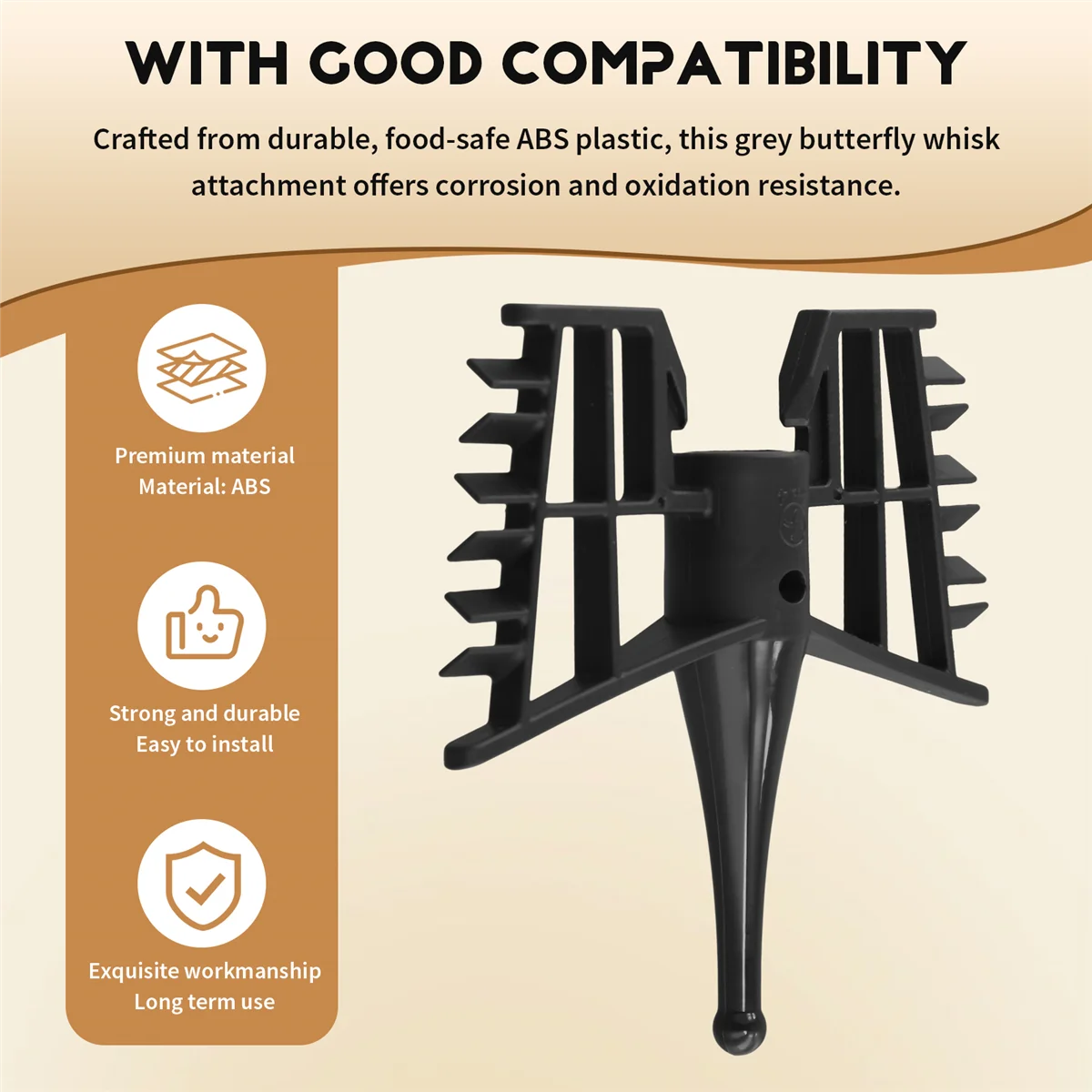 Whisk with Butterfly, Mixing Attachment for Monsieur Cuisine Connect and Smart, Monsieur Cuisine Accessories