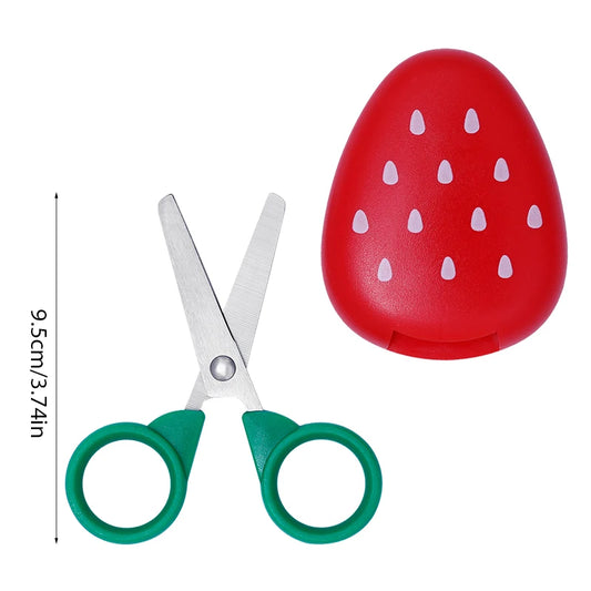 Fniiva 1Pc Children Scissors Fruit Shaped Safety Scissors for Children's DIY Handmade Craft Paper Cutting Tool
