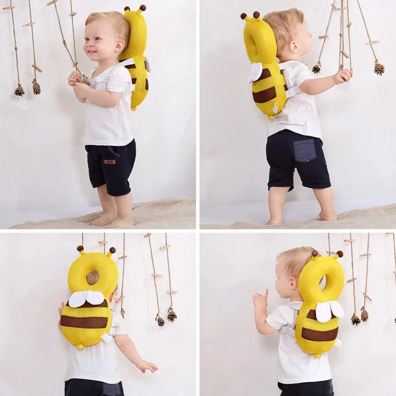 Head Back Protector Baby Protect Pillow Learn Walk Headgear Prevent Injured Safety Pad prevention Fall Cartoon Bee Kids Pillows