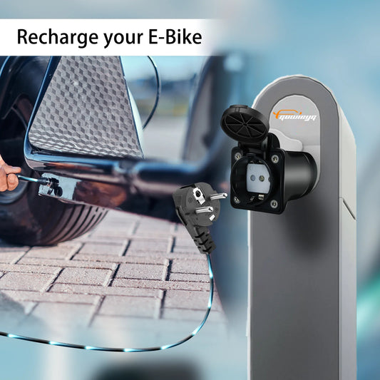 GUWIEYG Type2 to Schuko Adapter, 16A Type2 EV Charger or Adapter for Type2 Charging Station, Type2 Discharger (Not for Type2 EV)