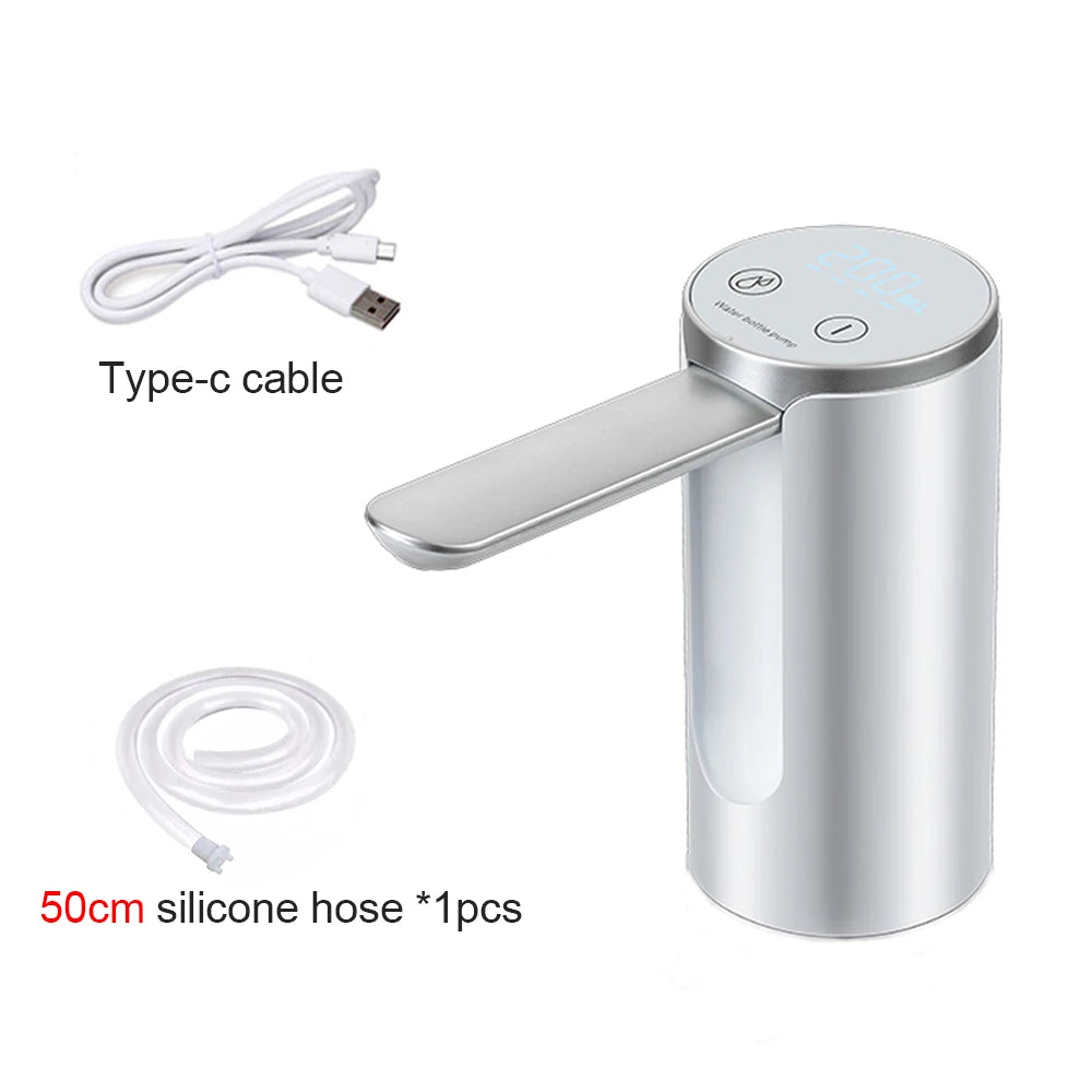 Electric Water Gallon Pump Automatic Water Pump 19 Liters Foldable Desktop Water Bottle Pump USB Rechargeable Water Dispenser