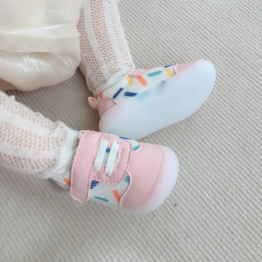 Best Boys/Girls Baby Walking Shoe Spring/Autumn New 0-2 Year Old Shoe Soft Sole Mesh Breathable Baby Shoe Nude Shoe bebê أحذية
