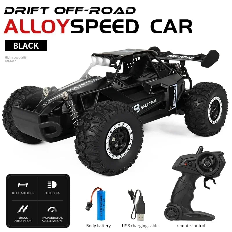 2024 New RC Car 1:16 2.4Gh Model With LED Lights 2WD Off-road Remote Control Climbing Vehicle Outdoor Cars Drift Toys Boys Gifts