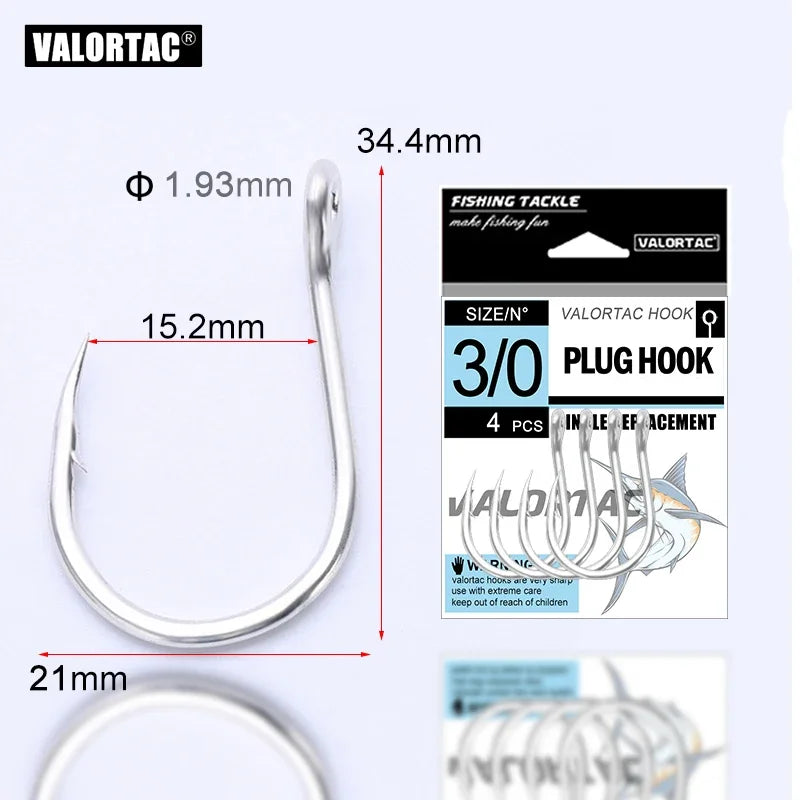 big single hook for treble hook replacement, alloy anti rust coating, barbed sea water fishhooks for fishing