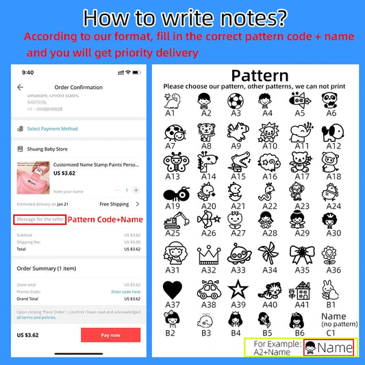 Customized Name Stamp Waterproof Toy Baby Student Clothes Chapter Wash not Faded Children's Seal Customized Stamp Gifts