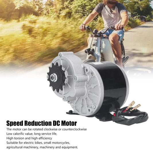 New 13T Motor 24V 500W Gear Motor 24V 500W Motor 13T 2800 RPM Geared Motor Brushed Speed Reduction Motor for Electric Bike