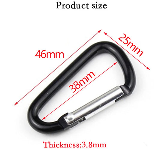 50/100pcs Buckles Aluminum Carabiner Spring Belt Clip Key Chain 4.6x2.5cm For Outdoor Activity Camping Fishing Hiking Travel