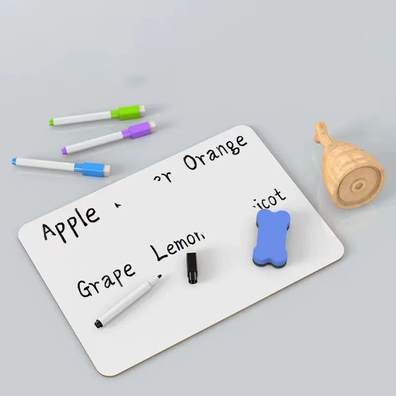 Double-Sided Mini Whiteboard for Kids, Portable Teaching Whiteboard with Stand, Whiteboard for Home and School Message Board