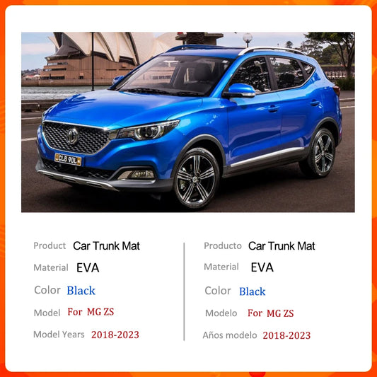 Car Rear Trunk Mats For MG ZS EV MGZS ZX ZST 2018-2023 2022 2021 Accessorie Waterproof Protective Trunk Storage Pad EVA Material