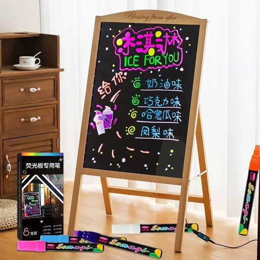 Roise 8 Colors/Set Fluorescent Pen Lamp Board Pen LED Pen Fluorescent Board Luminous Pen Advertising Pen Can Wipe Liquid Chalk