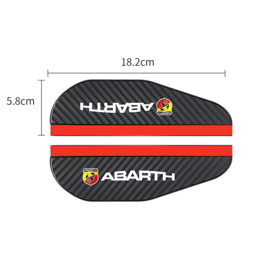 2Pc car accessoires Abarth Awnings Shelters Rearview Mirror Rain Cover Carbon Fiber Side For Fiat 500 595 124 Spider Panda Punto