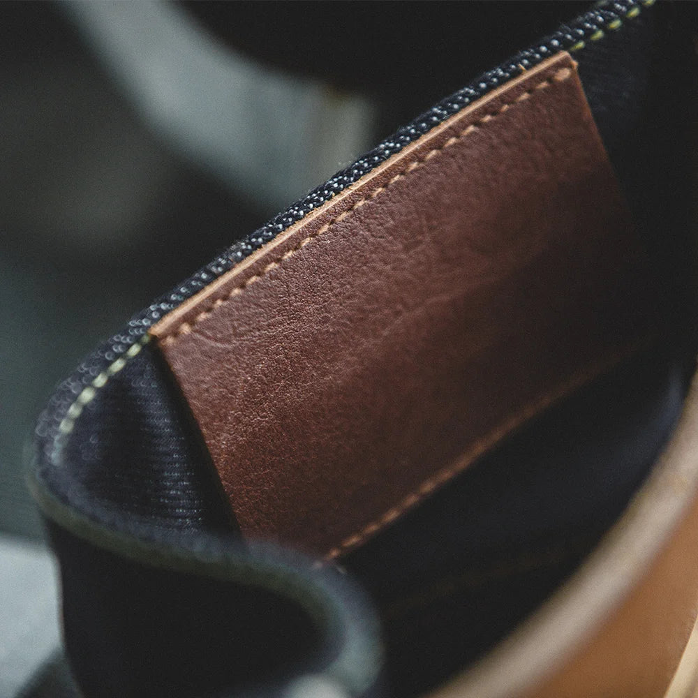 Maden Retro 14.5OZ Selvage Denim Jeans for Men Mid-waisted Regular Fit Straight Pants with YKK Zipper Male Blue Jeans Size 28-38