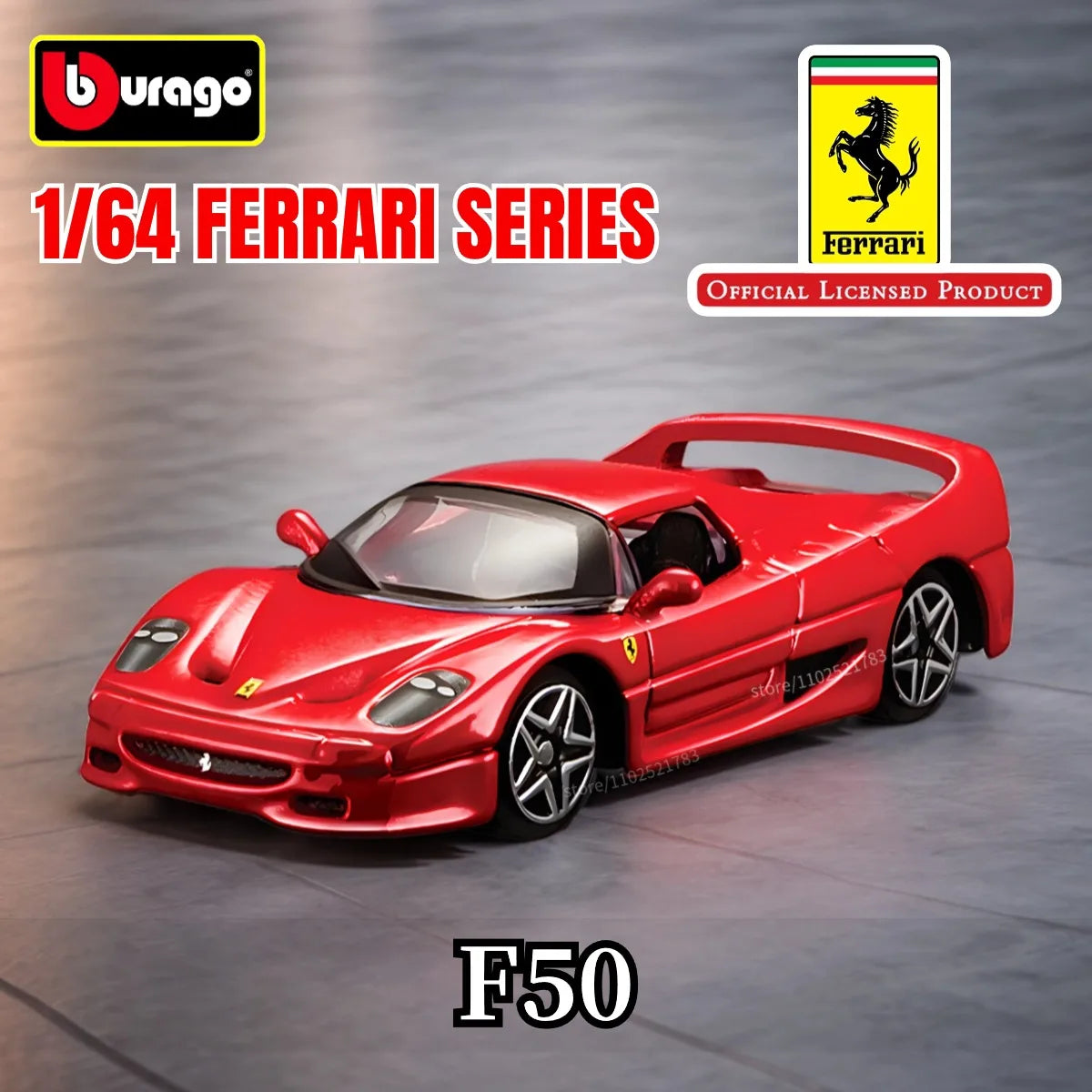 Bburago 1:64 Ferrari 488 Pista Replica Car Model Scale F40 F50 458 296 GTB Enzo Diecast Traffic Miniature Art Figure Kid Boy Toy