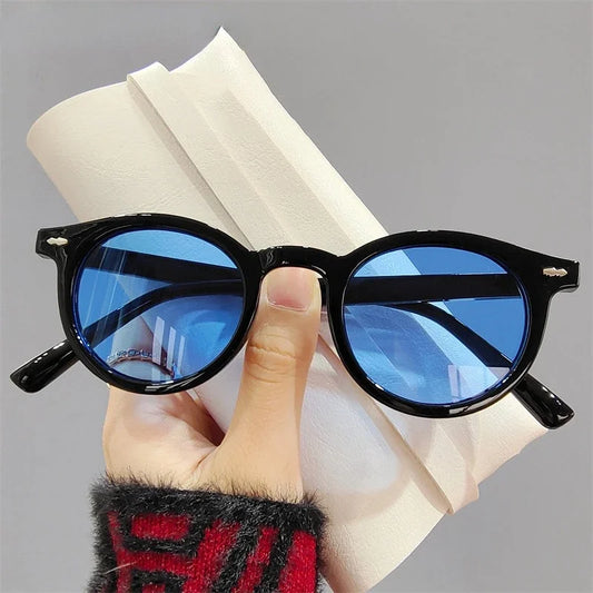 New Round Women Sunglasses Classic Round Frame Fashion Brand Designer Black Driving Sun Glasses Female Shades