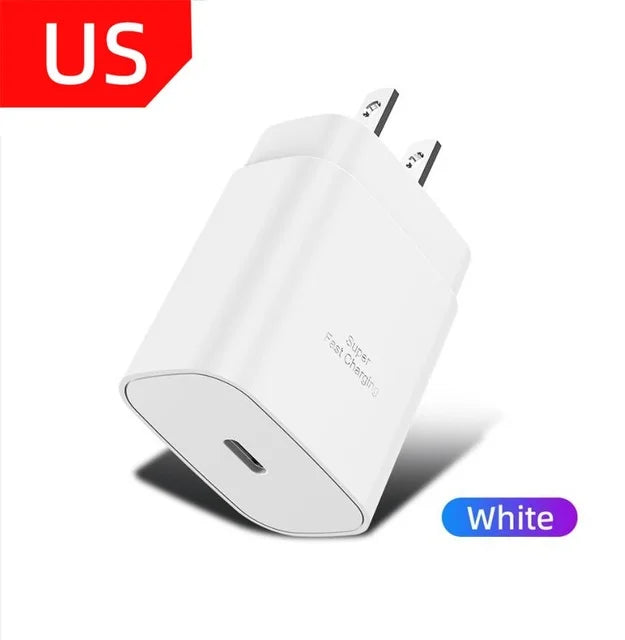 5/10pcs 25W Fast Charging Type C PD Wall Charger USB-C Power Adapter For Samsung S20 S21 S22 S23 Note 20 Extra Cable