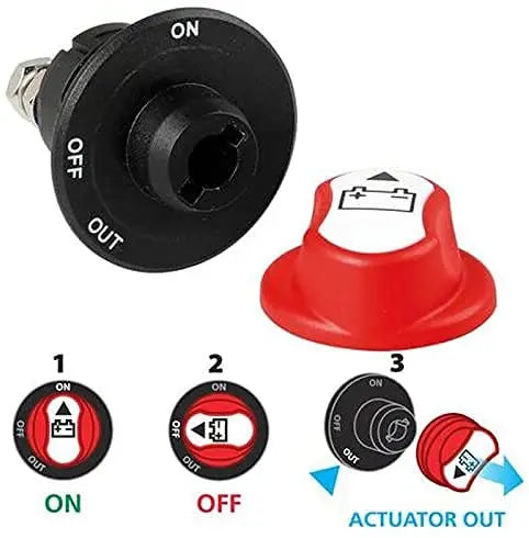 50A 100A 200A Battery Isolator Selector Switch for Boat, Battery Master Disconnect Switch Power Cut/Shut Off Kill Switch 12-48V