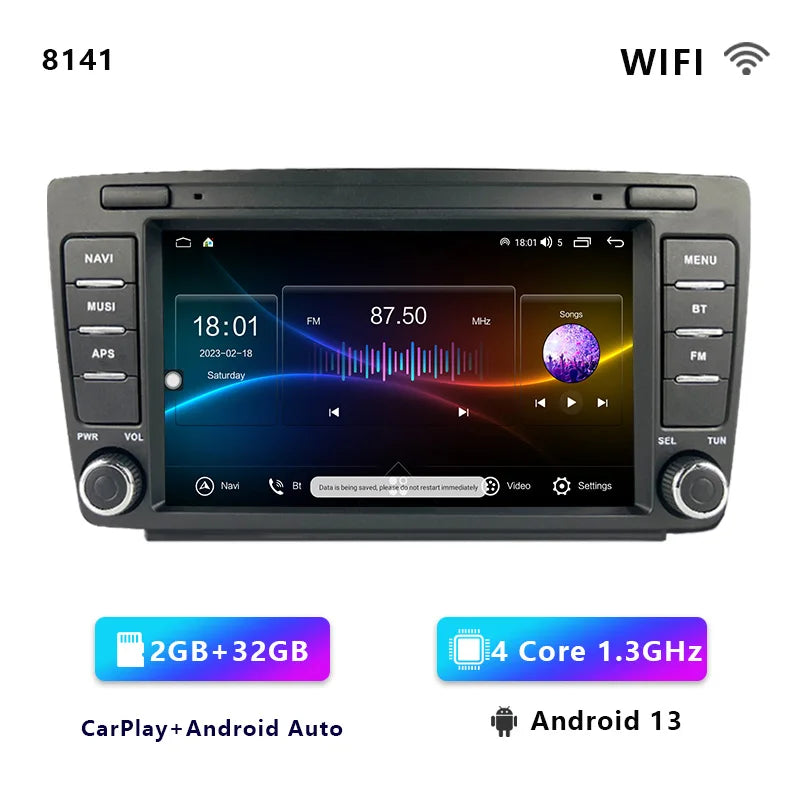 CHSTEK 7" Android Car Radio Wireless Carplay Multimedia for Skoda Octavia Mk2 A5 2004-2014 WIFI Bluetooth Plug and Play Canbus