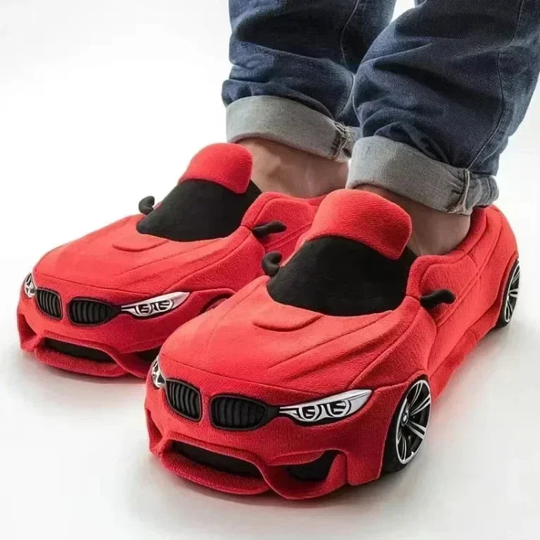 2025 New For BMW Porsche racing plush slippers toy Cotton Shoes Warm Home Plush Shoes Car Slippersr