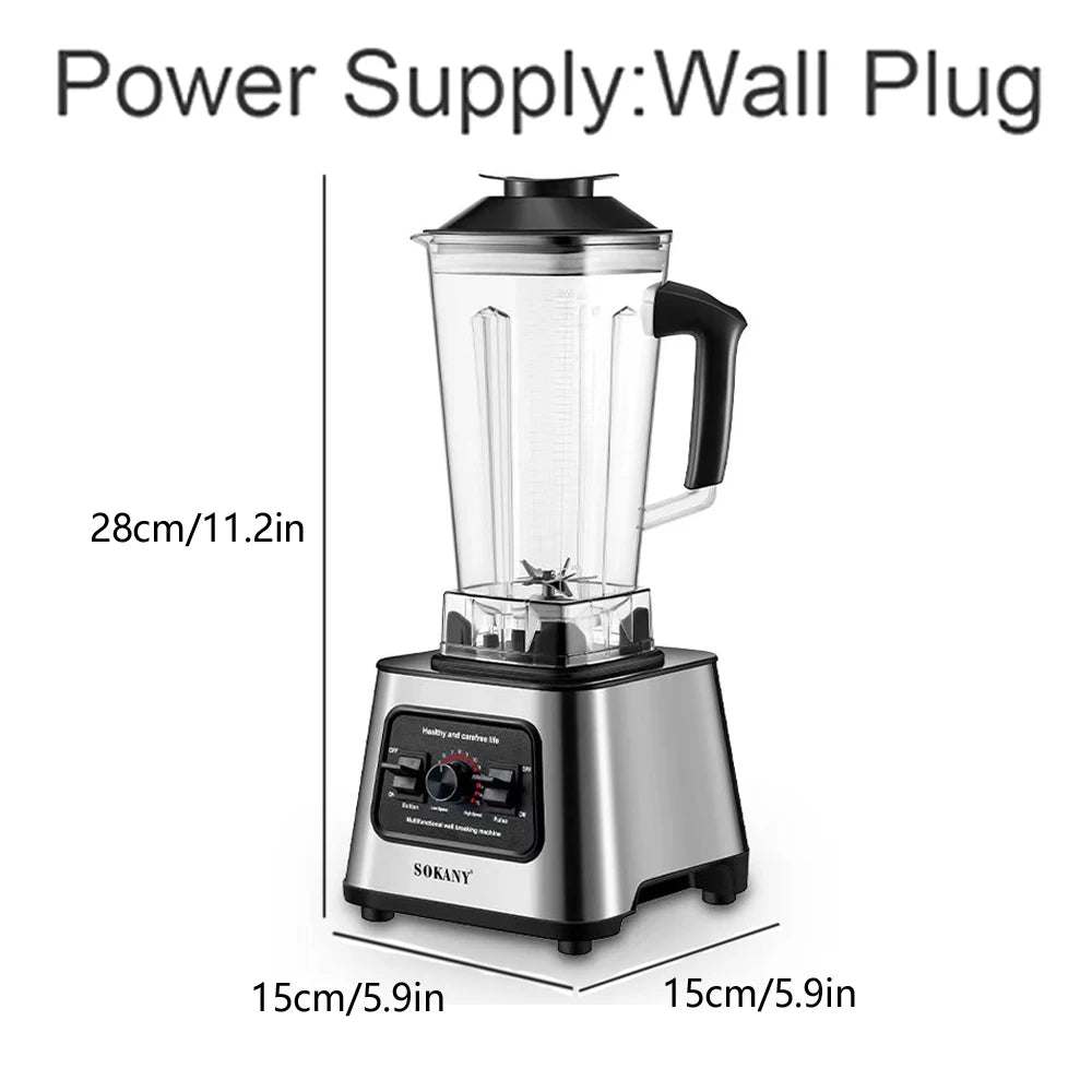 1 Sokany Plug Type 2.5L Multifunctional Wall Breaking Machine, Blender, Ice Crusher, Cooking Machine SK-999 6000W High-power