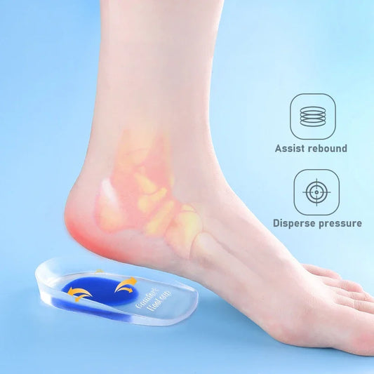 Medical Silicone Insoles For Heel Protector Inserts Heel Spur Pads For Relief Plantar Fasciitis Heel Pain Reduce Pressure