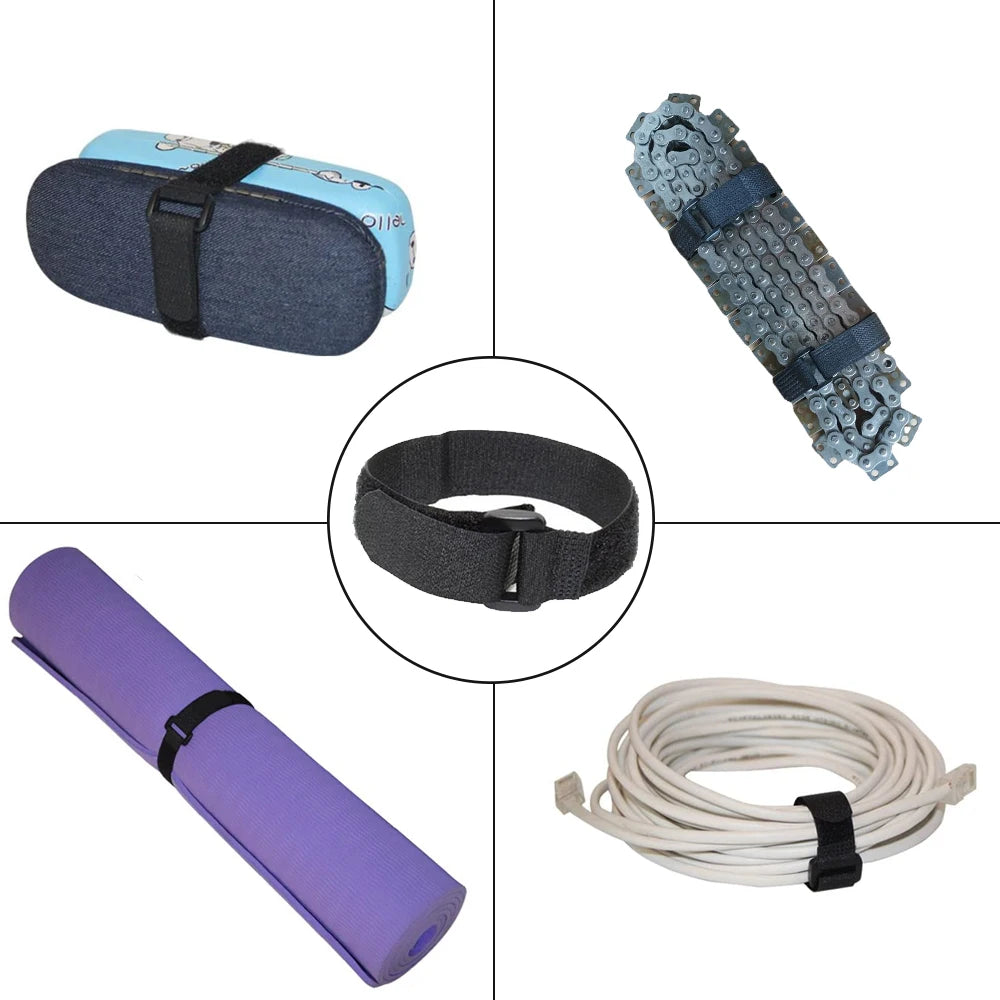 5PC 2.5*30cm Reusable Bike Wheel Strap Nylon Hook & Loop cable Ties Durable Multil Purpose Self-adhesive Fastening Cable Straps