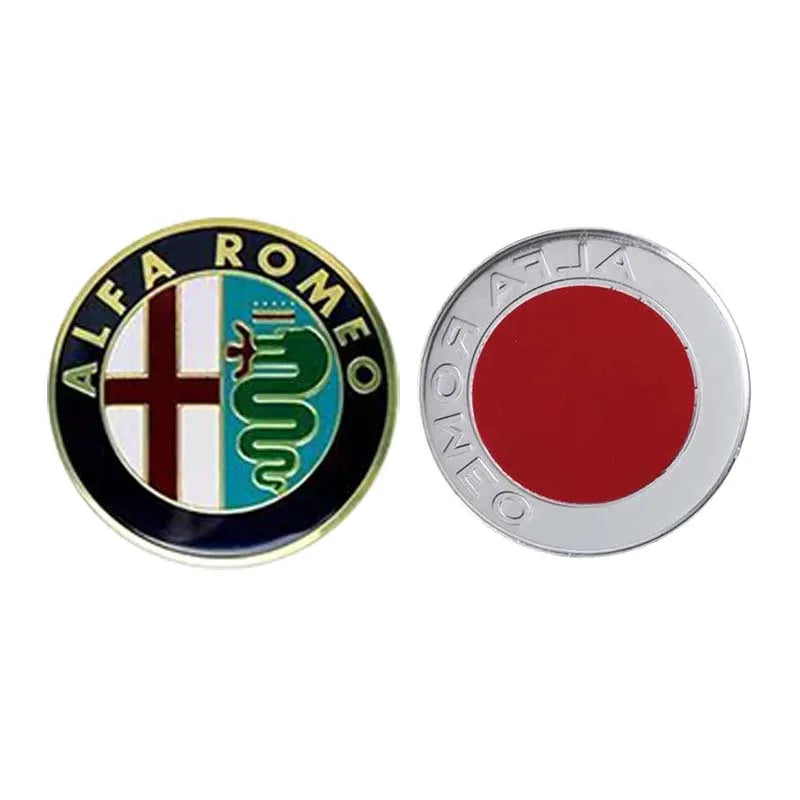 75mm Car Front Hood Rear Emblem Styling for Alfa Romeo Sportiva 156 Stelvio Giulia Giulietta Trunk Badge Sticker Logo Accessorie