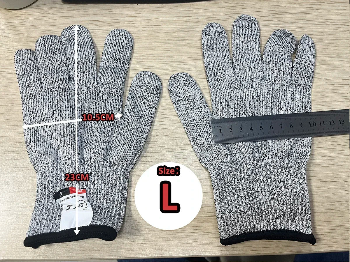 HPPE Level 5 Safety Anti Cut Gloves High-strength Industry Kitchen Gardening Anti-Scratch Anti-cut Glass Cutting Multi-Purpose