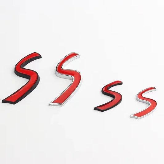 3D Metal Red Mini Cooper S Badge Emblem Sticker Decal for Mini R50 R52 R53 R56 R57 R58 F55 F56 Car Styling Accessories