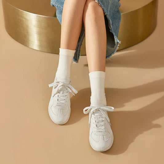 BEAUTODAY Casual Sneakers Women Genuiue Leather Retro Round Toe Lace-ups Flats Training Shoes Ladies Summer Handmade 29872