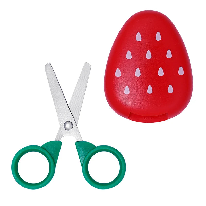 Fniiva 1Pc Children Scissors Fruit Shaped Safety Scissors for Children's DIY Handmade Craft Paper Cutting Tool