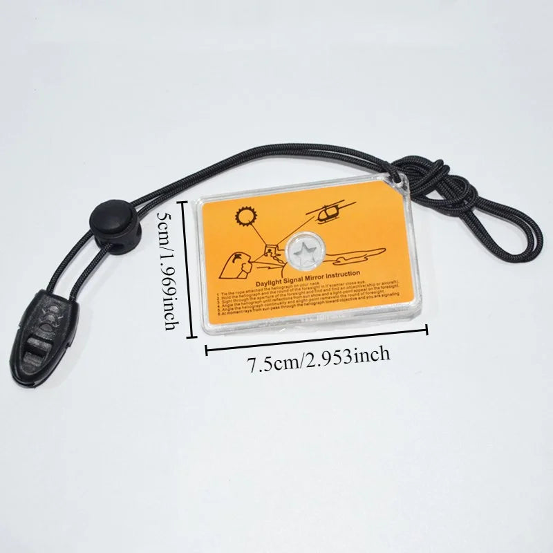 Outdoor Survival Reflective Signal Mirror for Hiking Camping Emergency Practical Daylight Reflective Tool First Aid Supplies S/L