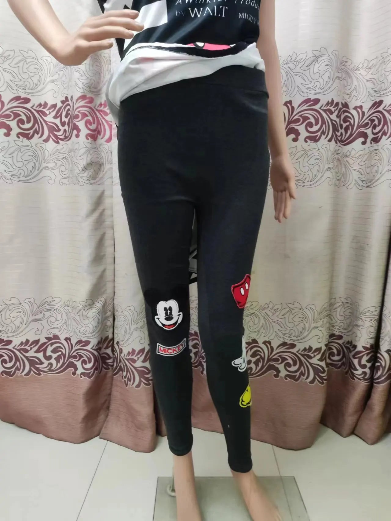 2024 New harajuku women Leggings cute Mouse Cartoon Cotton Bamboo Fiber bottoms Fashion kawaii female Leggings