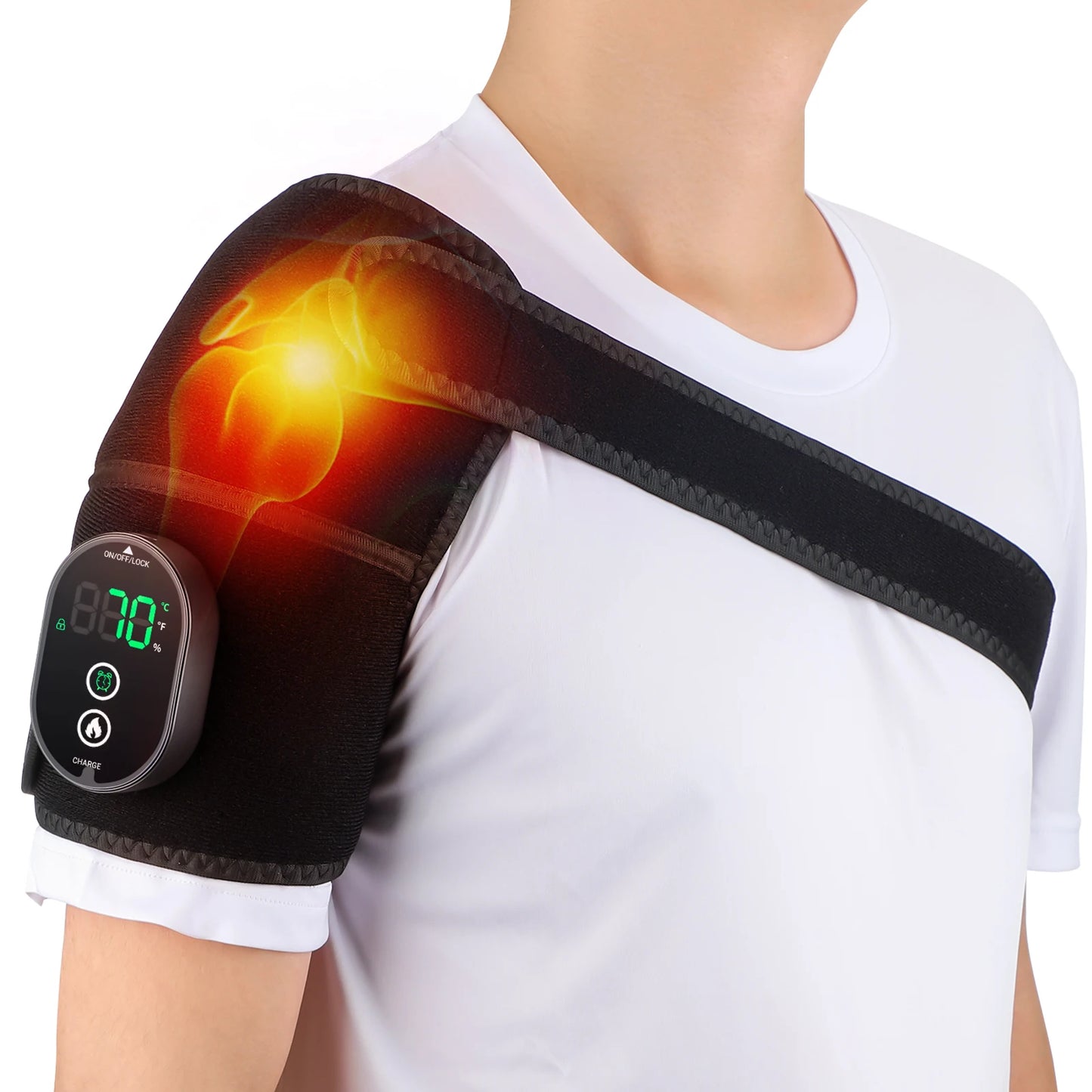 Electric Heating Shoulder Massage Pad Hot Compress Knee Massager Elbow Support Brace Vibration Massage