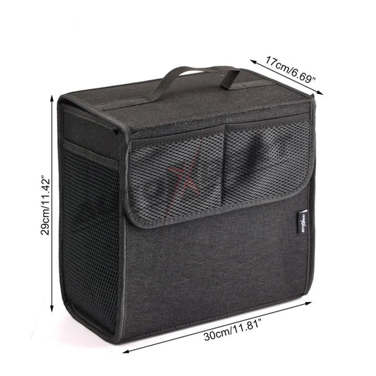 Universal Car Trunk Organizer Auto Boot Organiser Storage Box Bag Portable Felt Tidy Non-slip Tool Bag Foldable Car Accessories