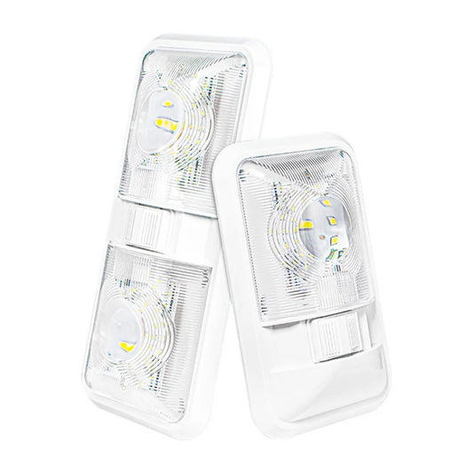 12V Bright Natural Light Color RV Light Partition Control Compartment Light 48 Beads Three Sections Slide Switch Reading Light