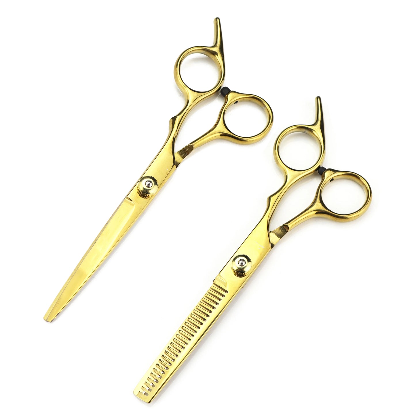 Hair Scissors 6" Japan Stainless Professional Hairdressing Scissors Gold Hair Cutting Scissors Set Thinning Shears Razor Comb