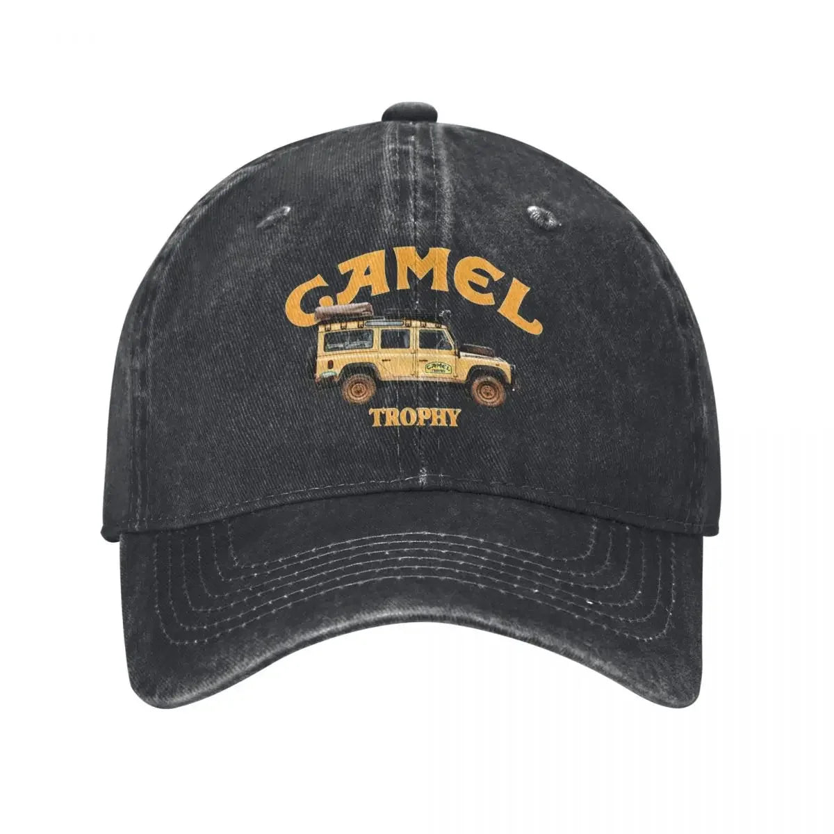 Camel Trophy Logo Unisex Style Baseball Caps Distressed Denim Washed Hats Cap Vintage Outdoor Workouts Adjustable Snapback Cap