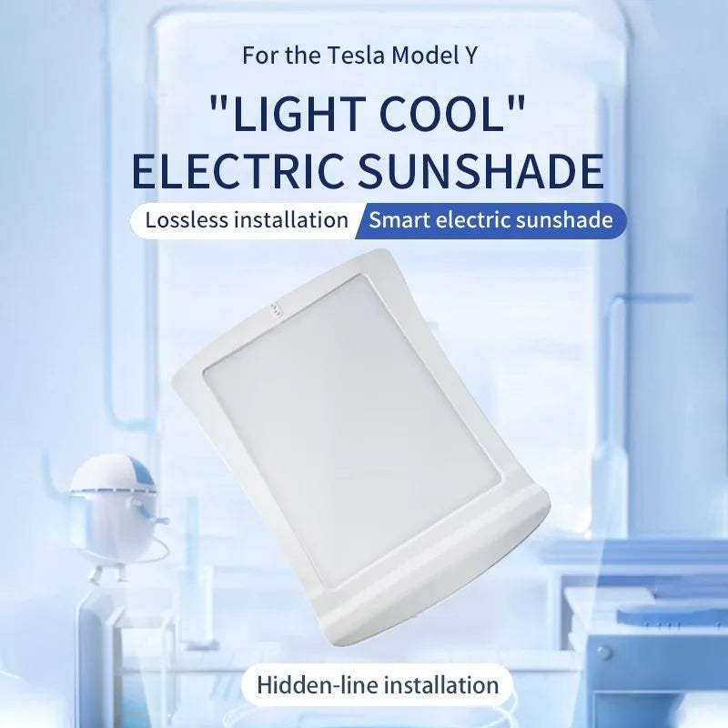 For Tesla Panoramic Electric Sunshade for Model Y Integrated Car Roof Shade Retractable Sun Visor 2024 Interior 21-23 Accessori