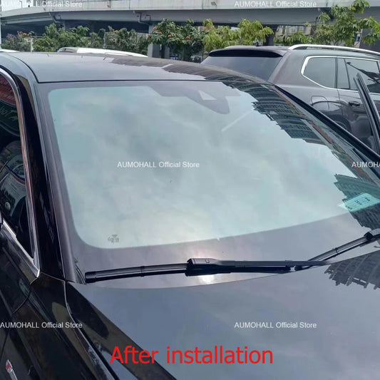 75cmX300cm Nano Ceramics VLT 78% Car Windshield Tinting Foils, UV99% IRR95% Light Blue Solar Front Rear Window Film Tints
