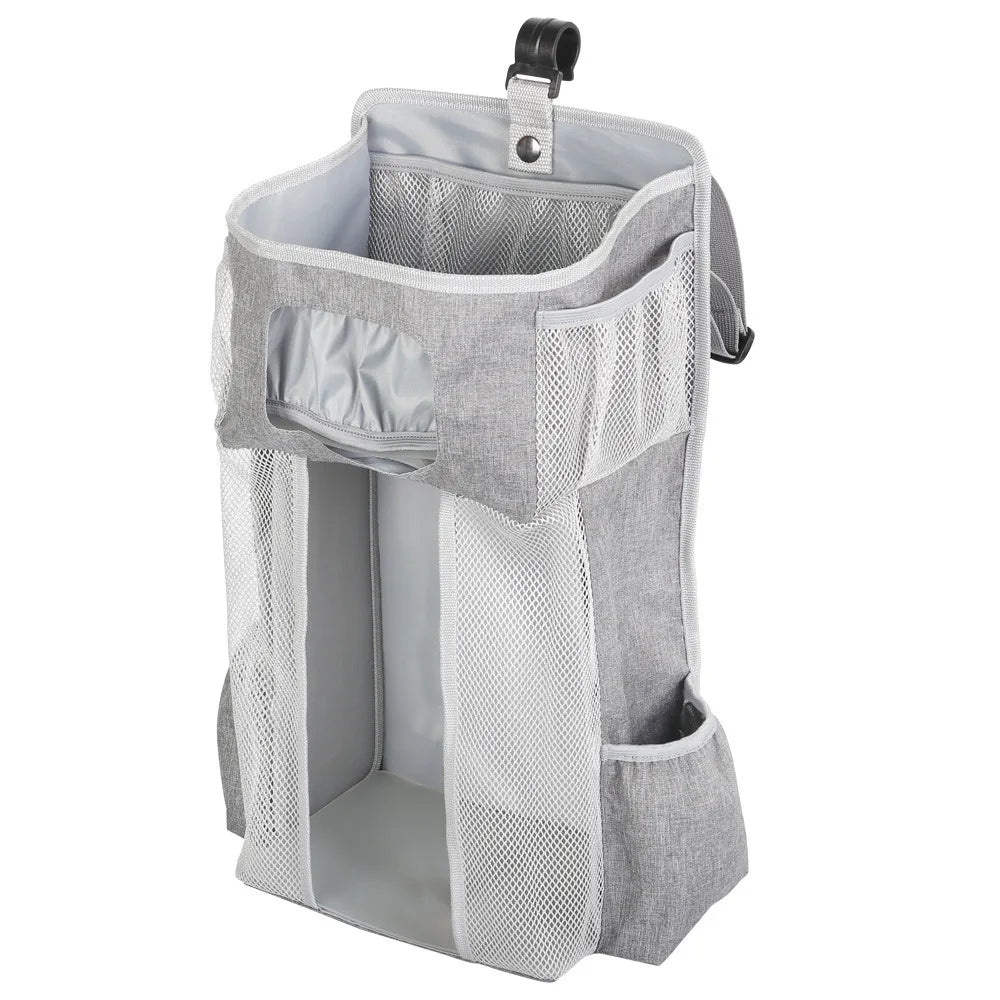 Changing Table Diaper Organizer - Baby Hanging Diaper Stacker Nursery Caddy Organizer for Cribs Playard Baby Essentials Storage