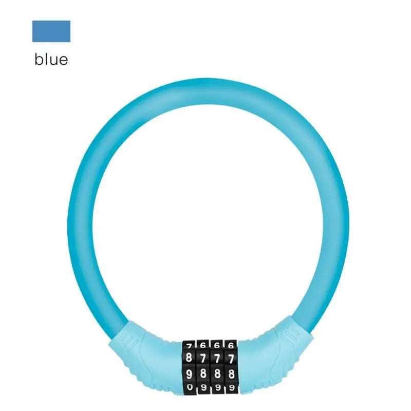Bicycle Lock Anti-theft 4Digit Password Mountain Road Bike Safety Lock Portable Chain Number Lock Motorcycle Combination Padlock