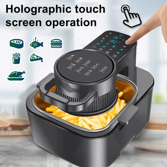 9L Multi functional Home Smart Air Fryer with Large Capacity Touch Screen Reservation Non stick Inner Perspective Oven
