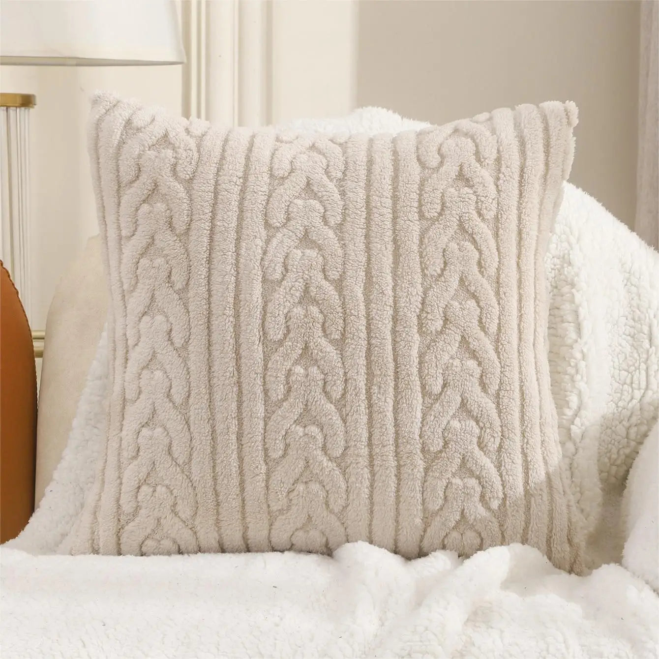 Super Soft Plush Pillow Cover Winter Throw Cushion Cover for Sofa and Bedside, Living Room Nordic Decorations Pillowcase