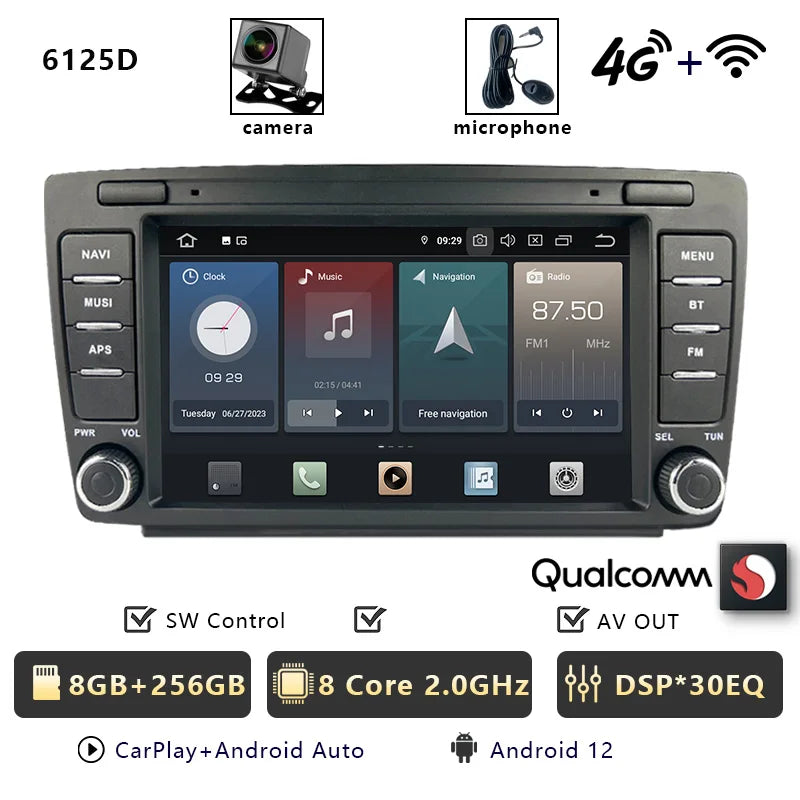 CHSTEK 7" Android Car Radio Wireless Carplay Multimedia for Skoda Octavia Mk2 A5 2004-2014 WIFI Bluetooth Plug and Play Canbus