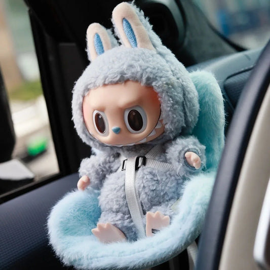 15-17cm Car Doll Seat Labubu Doll Safety Seat Cute Doll Air Outlet Aromatherapy Decoration Car Interior Decoration