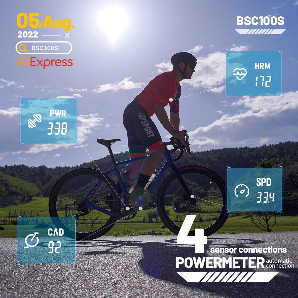 iGPSPORT BSC100S GPS Odometer Cycling Bike Computer Sensors Cycl Speedomet Riding Cycling Speedometer 2.6‘’ large screen