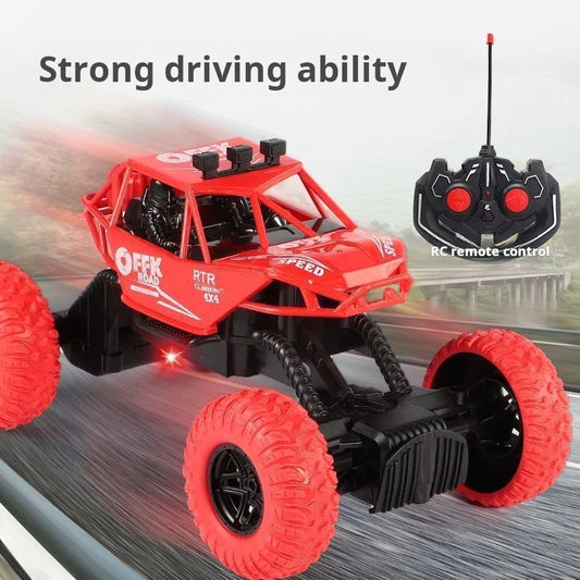 1 Pc 2Channels Children's Remote-Controlled Car Electric Off-Road High-Speed Drift Racing Boy Climbing Car Toy(Without Battery)