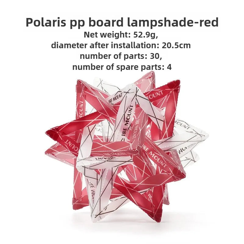 ISE MOUNT Outdoor Polaris PP Panel Lampshade Camping Light Color Waterproof Lampshade Portable Camping Accessories