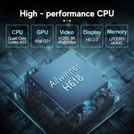 DQ06 ATV Mini TV Stick Android12 Allwinner H618 Quad Core Cortex A53 Support 8K Video 4K@60fps Wifi6 BT5.0 Build in BT Voice Rem