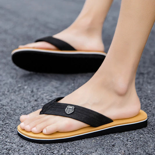 Flip-Flops For Men 2024 Summer Anti-Skid Breathable Home Outdoor Comfortable Slippers Daily Casual Men Flip-Flops Beach Slippers